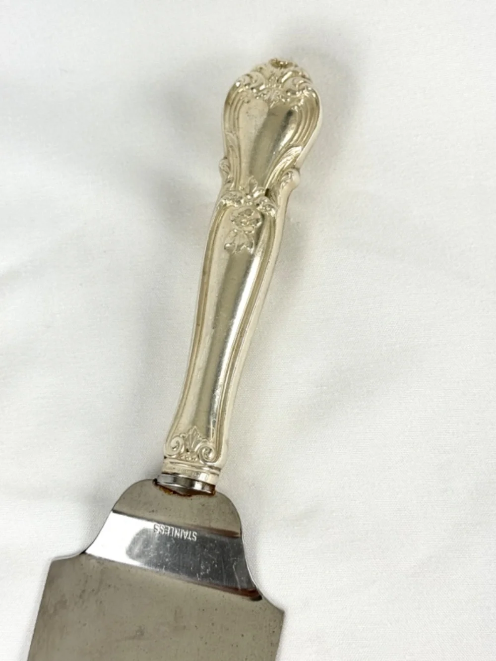 Vintage 1940 Weidlich Ancestry Sterling Silver Cake Pie Server Stainless Blade